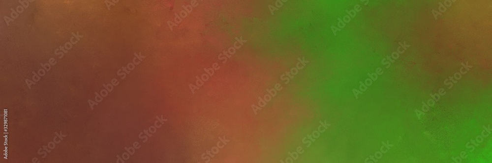 brown and dark green color background with space for text or image. vintage texture, distressed old textured painted design. can be used as horizontal header or banner orientation