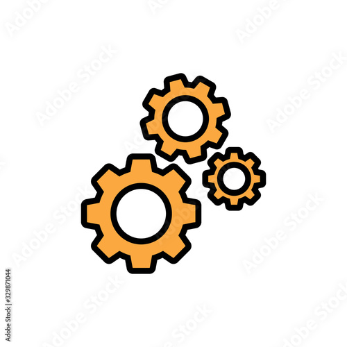 Setting Icon isolated on white background. Setting vector icon. Cog Settings Icon Symbol. Gear