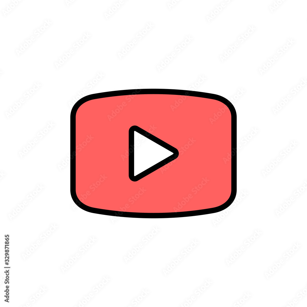 play Icon isolated on white background. Play button vector icon. Video icon vector play Icon isolated on white background. Play button vector icon. Video icon vector