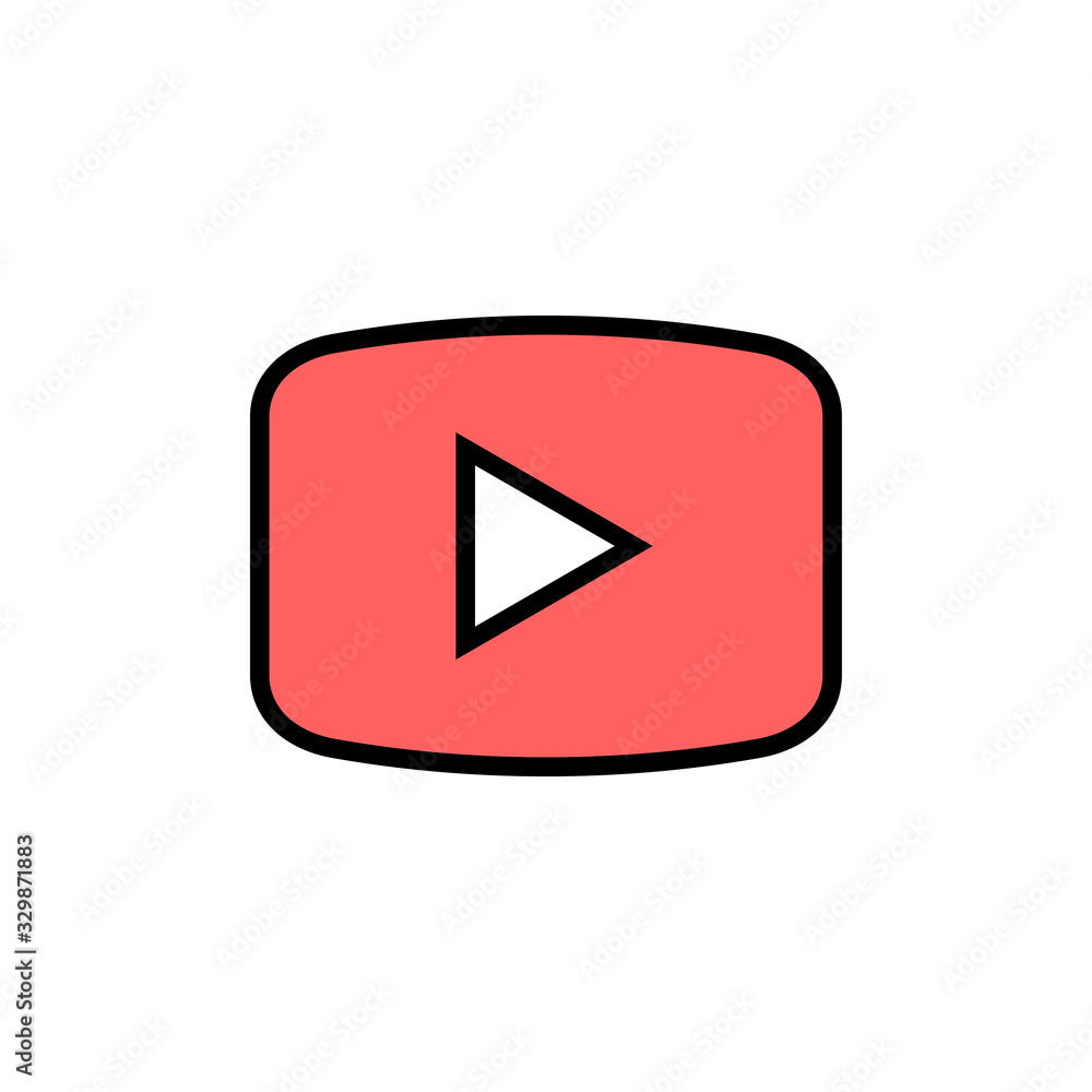 play Icon isolated on white background. Play button vector icon. Video icon vector play Icon isolated on white background. Play button vector icon. Video icon vector