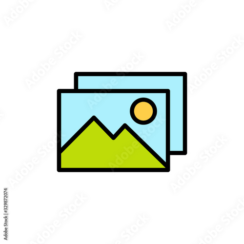 Picture icon isolated on white background. Picture vector icon. photo gallery icon vector