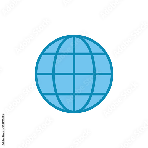 Web icon isolated on white background. Website vector icon. Internet world vector