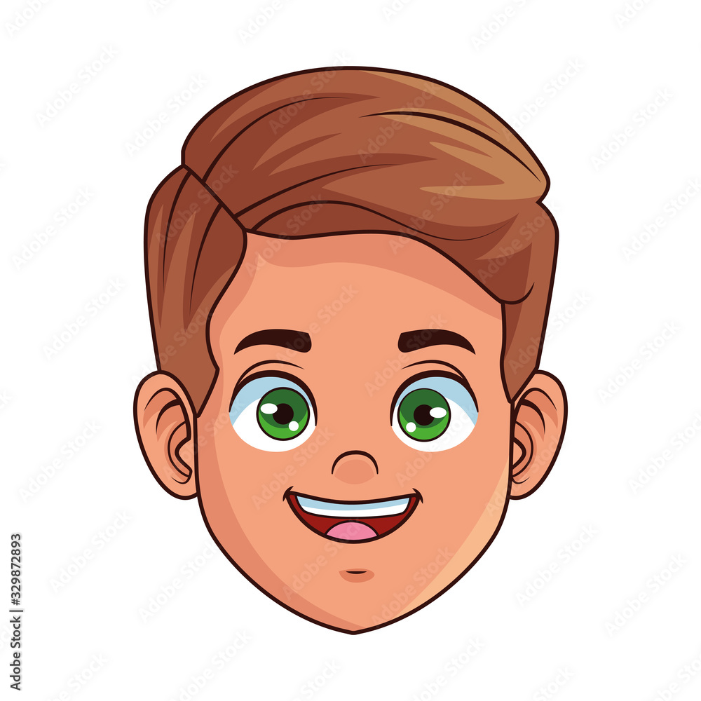 happy little boy head avatar character happy little boy head avatar character