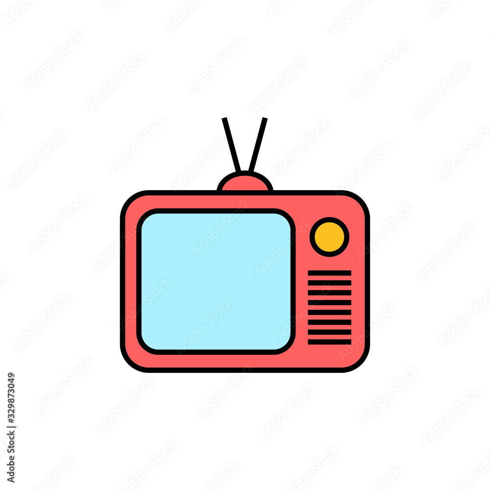 TV vector icon isolated on white background. Television icon TV vector icon isolated on white background. Television icon