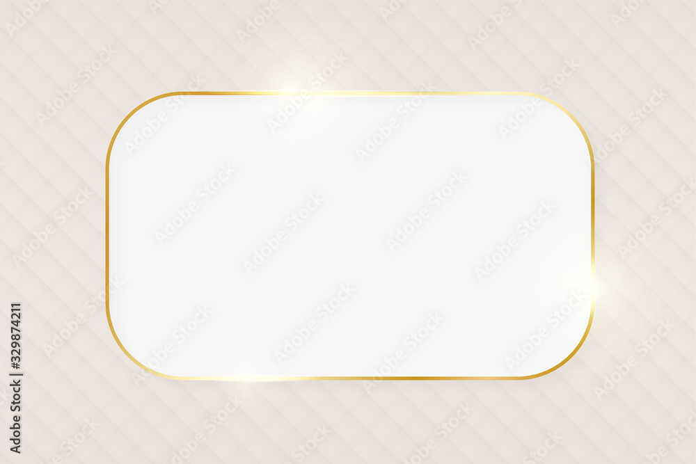 Gold shiny glowing luxury rectangle greeting card on beige skin background. Golden luxury realistic border card. Wedding, mothers or Valentines day concept. Xmas and New Year abstract. Vector Gold shiny glowing luxury rectangle greeting card on beige skin background. Golden luxury realistic border card. Wedding, mothers or Valentines day concept. Xmas and New Year abstract. Vector