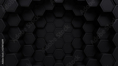 Dark space with hexagon pattern2