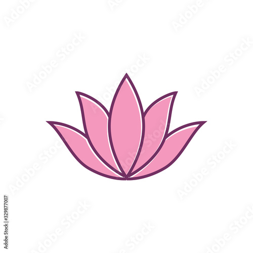 lotus vector icon  flower icon in trendy flat design 