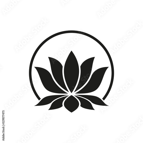 lotus vector icon, flower icon in trendy flat design 