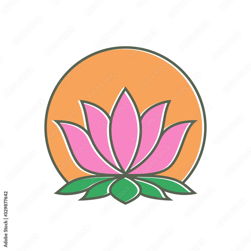lotus vector icon, flower icon in trendy flat design lotus vector icon, flower icon in trendy flat design