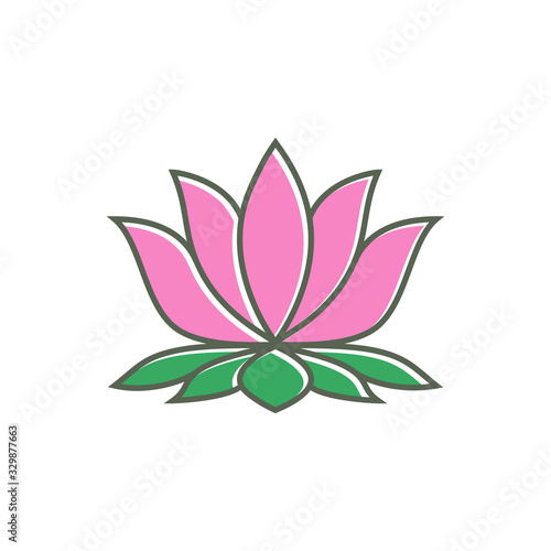 lotus vector icon  flower icon in trendy flat design 