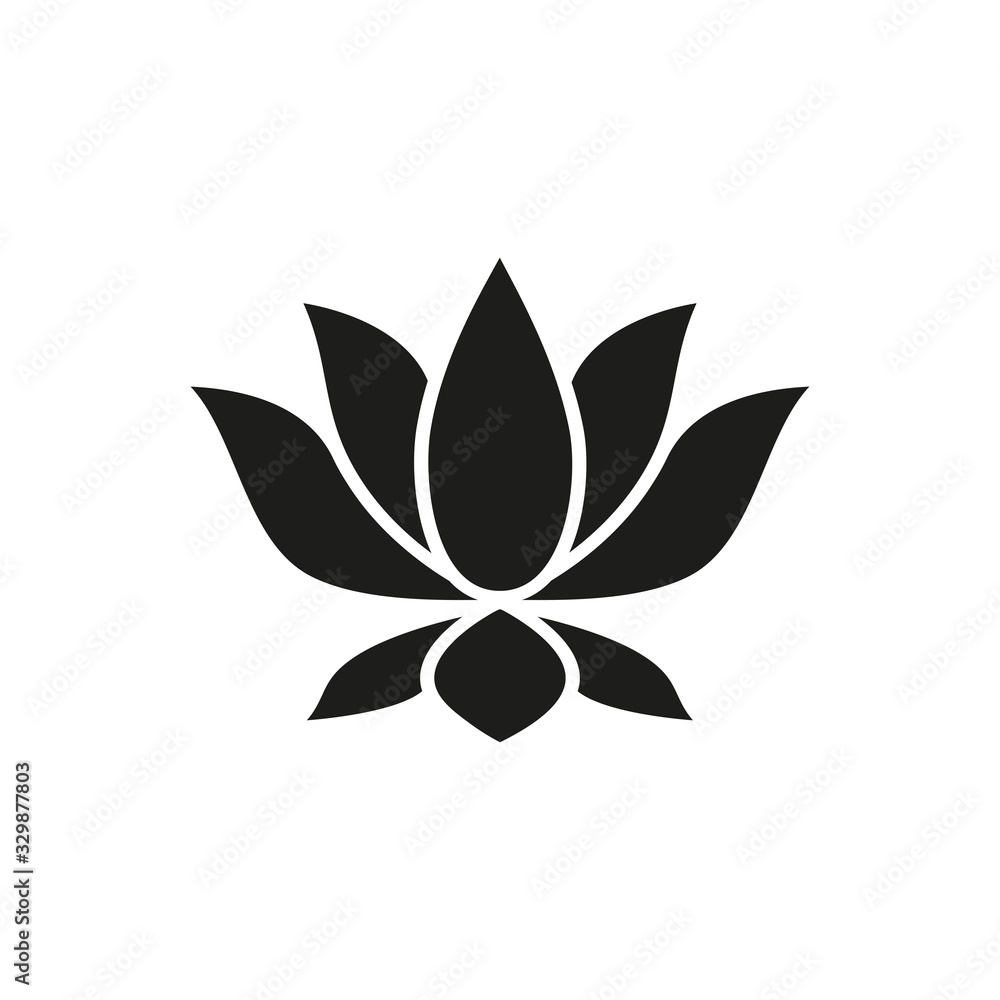 lotus vector icon, flower icon in trendy flat design lotus vector icon, flower icon in trendy flat design