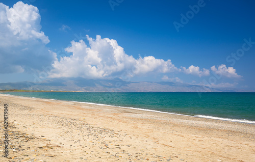 Fototapeta Naklejka Na Ścianę i Meble -  Scenery of Maleme beach on Crete, Greece