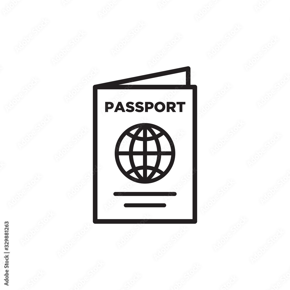 passport icon in trendy flat design passport icon in trendy flat design