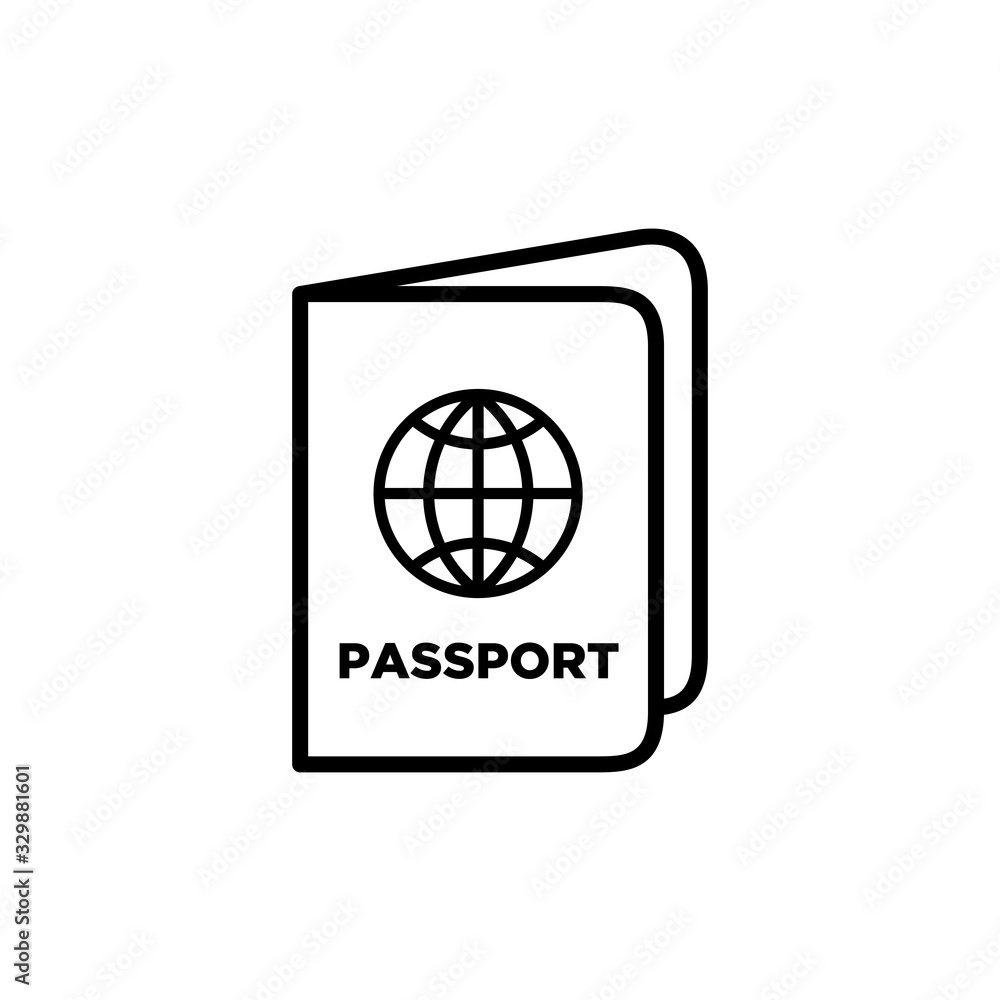 passport icon in trendy flat design passport icon in trendy flat design