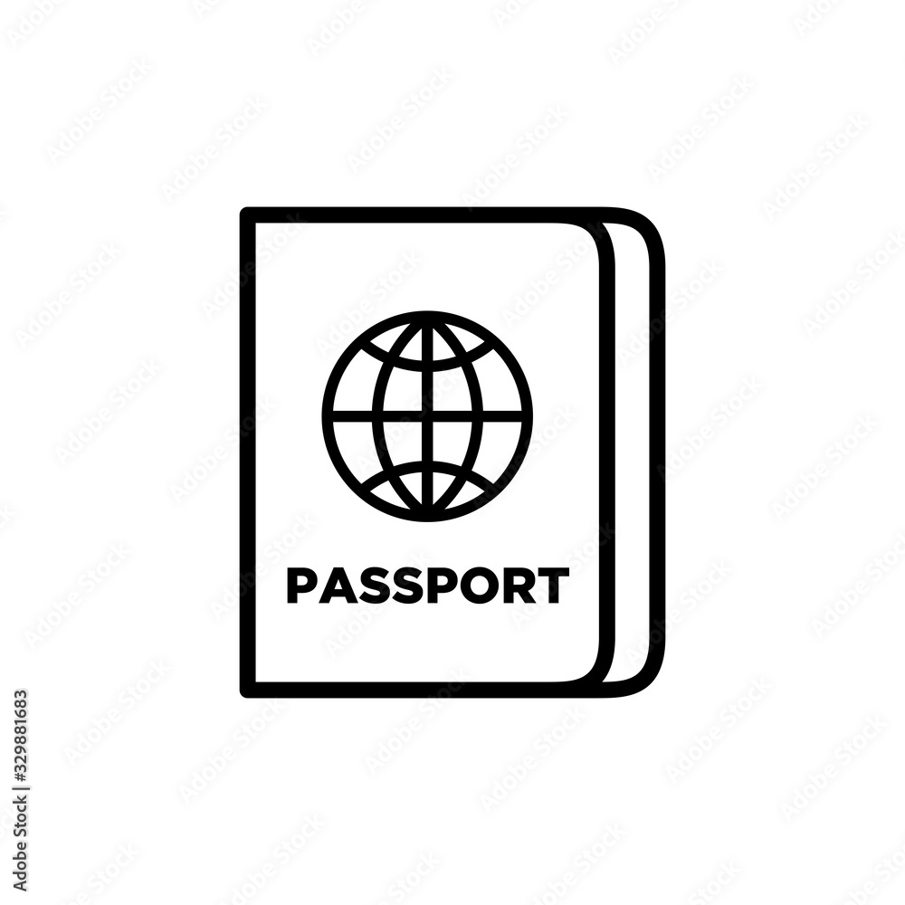 passport icon in trendy flat design passport icon in trendy flat design