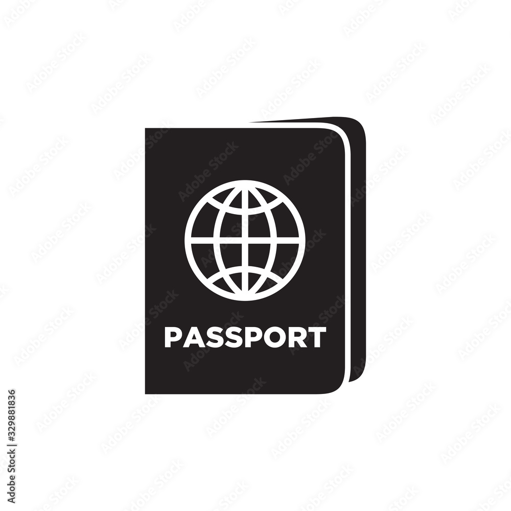 passport icon in trendy flat design passport icon in trendy flat design