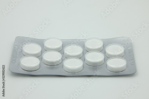 pack of pills isolated on white background