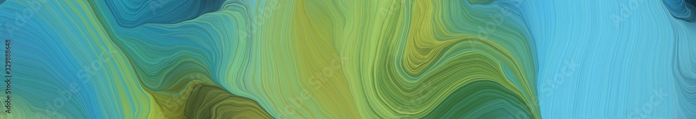 landscape banner with waves. modern soft swirl waves background illustration with blue chill, dark olive green and medium turquoise color landscape banner with waves. modern soft swirl waves background illustration with blue chill, dark olive green and medium turquoise color