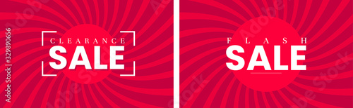 Flash Sale, web banner design template, discount horizontal poster, vector illustration