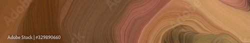 creative banner with brown  peru and pastel brown color. modern soft swirl waves background design