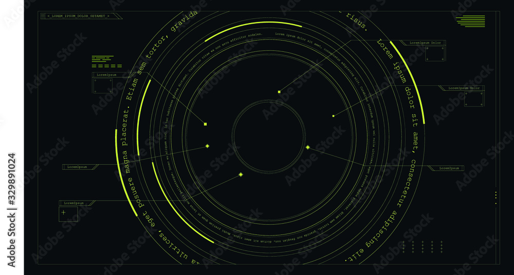 Obraz premium Abstract Circle Hud Design