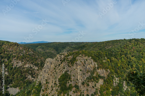 Rosstrappe mountains near Thale in the Harz Mountains photo