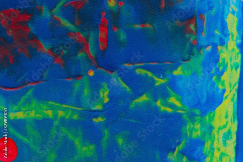 Colorful scratched grunge texture. Dry oil strokes background. Design pattern. © Alexandr
