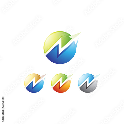 Modern Gradations Arrow Grow Up Logo Icon Free Download Modern Gradations Arrow Grow Up Logo Icon - GFXLoad