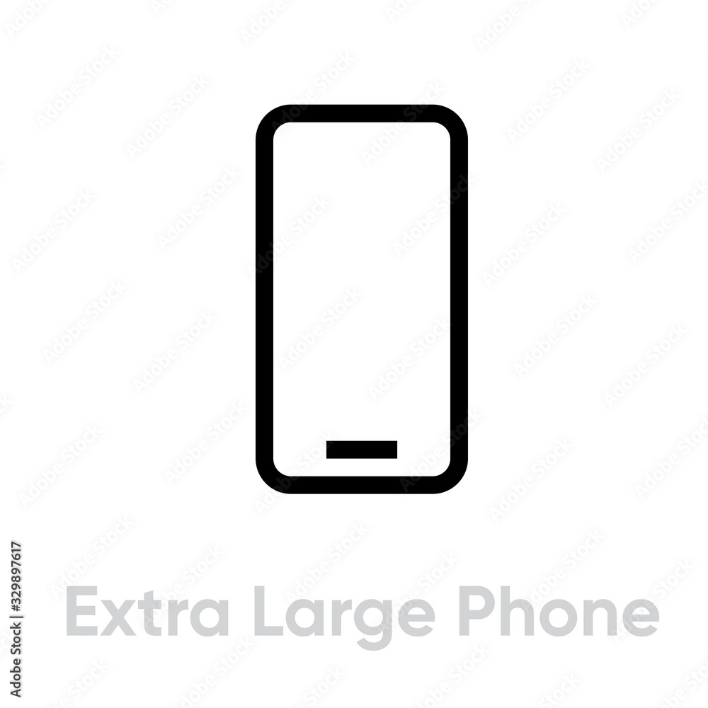 Tech specs extra large phone icon. Editable line vector. Tech specs extra large phone icon. Editable line vector.