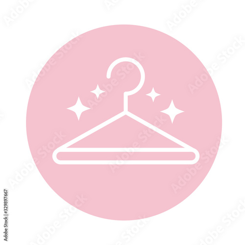 cleaning, clothes hanger laundry domestic hygiene block color style icon