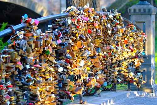 Wallpaper Mural a small city bridge hung with castles in the old city of Riga Torontodigital.ca