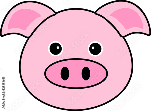 pig on white background for apps and websites