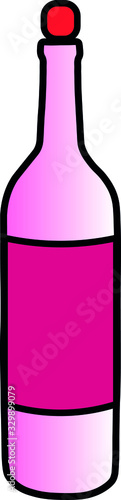 bottle of wine for apps and websites © Arsen