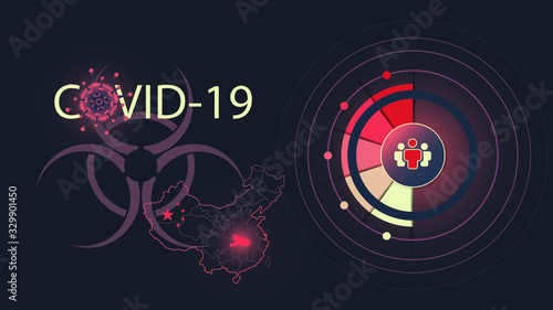 Coronavirus 2019-nCoV infographic, Coronavirus in China. Novel coronavirus (2019-nCoV), CoV infographics elements with symptoms