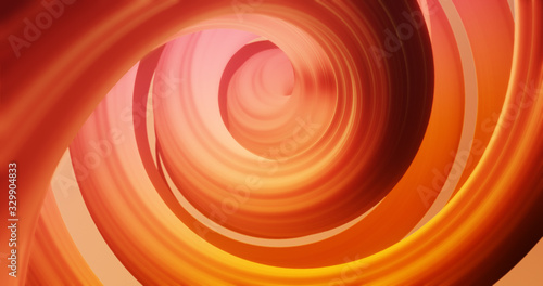 Abstract colorful orange and red pastel swirl  natural curve art background. Curved and wavy pattern with Candy texture and subsurface scattering. 3D render