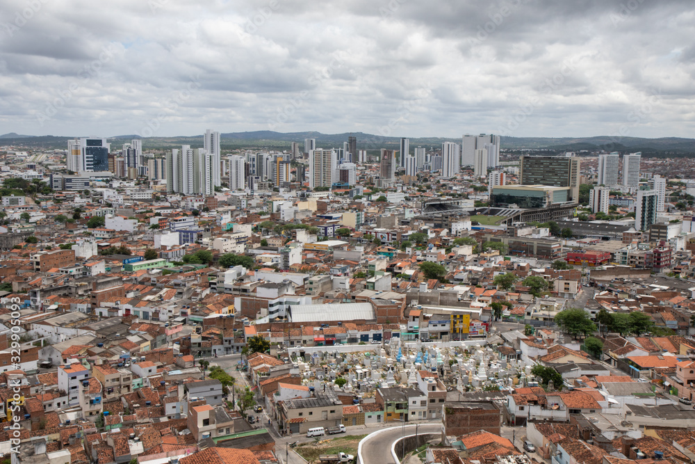 Fototapeta premium Caruaru / Pernambuco / Brazil. February, 9, 2020. Views of the city of Caruaru agreste of Pernambuco, from the lookout of the Bom Jesus hill.