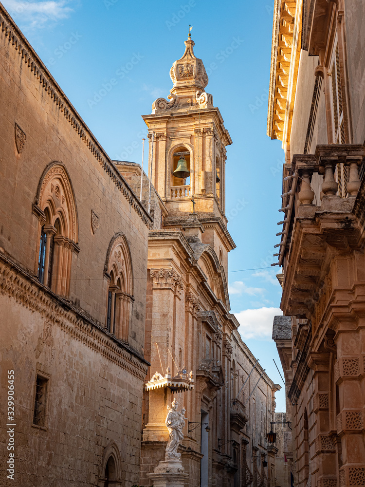 Typical buildings in Mdina Malta - travel photography