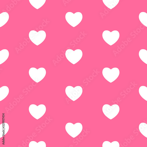 Abstract Seamless Pattern Background witj Love Heart Symbol. Vector Illustration