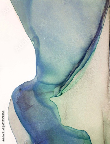 Abstract fluid art in alcohol ink painting technique.
