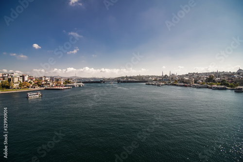 Istanbul  Turkey - October  2019  The Bosphorus Bridge connects Europe and Asia