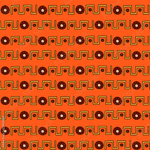 ethnic seamless pattern. Abstract background with colored stripes, Mayan style, Mexico, Brazil.