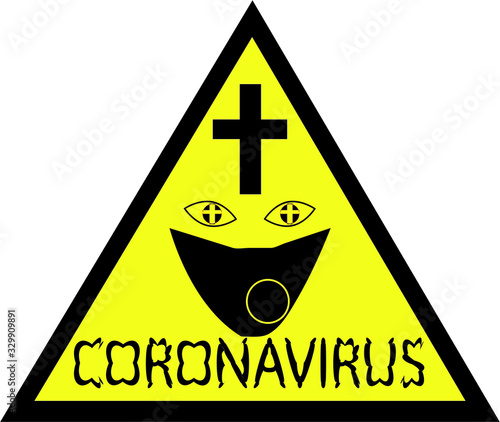 Warning medical symbol caution dangerous virus