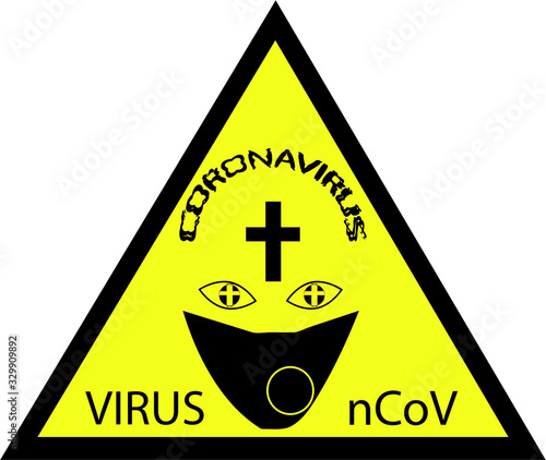 Warning medical symbol caution dangerous virus