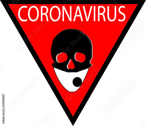 Warning medical symbol caution dangerous virus