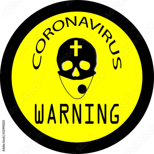 Warning medical symbol caution dangerous virus