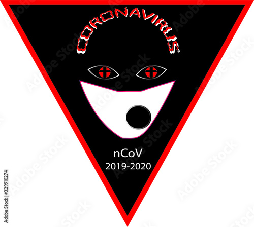 Warning medical symbol caution dangerous virus