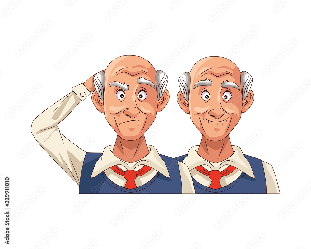 couple of old grandfathers characters couple of old grandfathers characters
