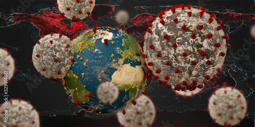 symbolic image virus cell a...