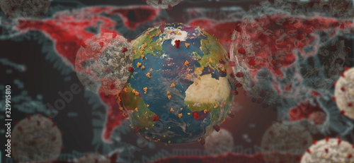symbolic image virus cell a...