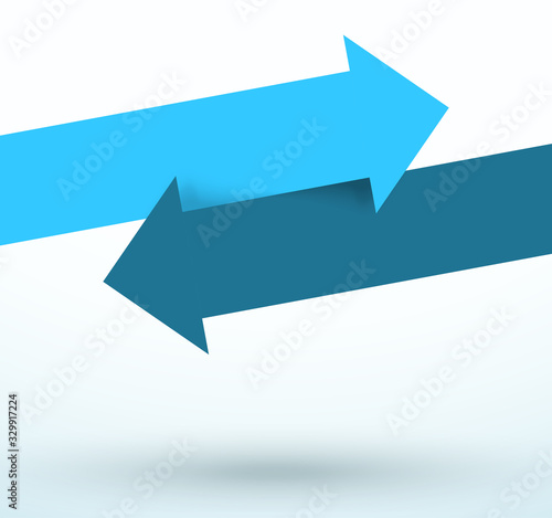 Arrows Switch Over Pointing Directions Title Space Vector photo